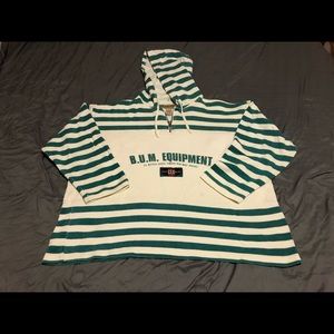 B.U.M EQUIPMENT men’s striped corduroy hoodie